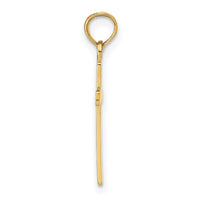 10k Polished Cross Pendant-10K9578