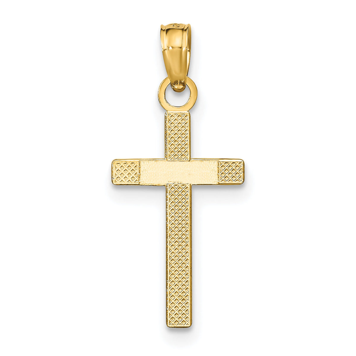 10k Polished Cross Pendant-10K9578