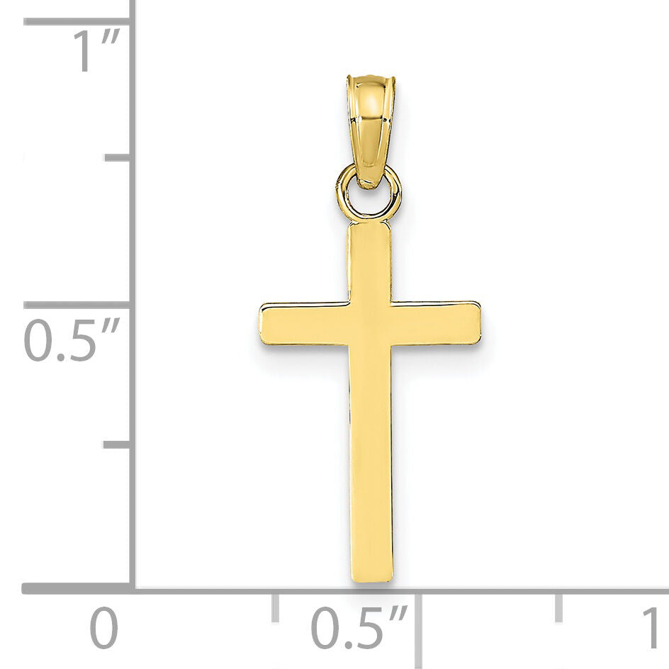 10k Polished Cross Pendant-10K9578