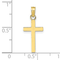 10k Polished Cross Pendant-10K9578