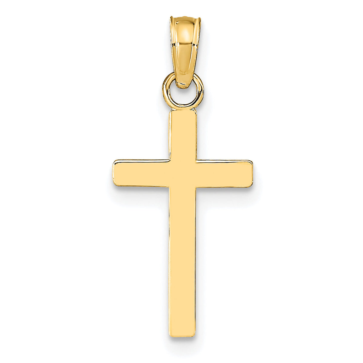 10k Polished Cross Pendant-10K9578