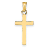 10k Polished Cross Pendant-10K9578