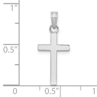 10k White Gold Polished Cross Pendant-10K9578W