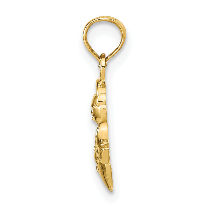 10k Snowman Pendant-10K9587