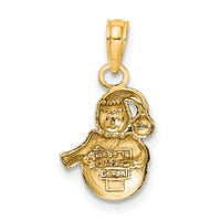 10k Snowman Pendant-10K9587