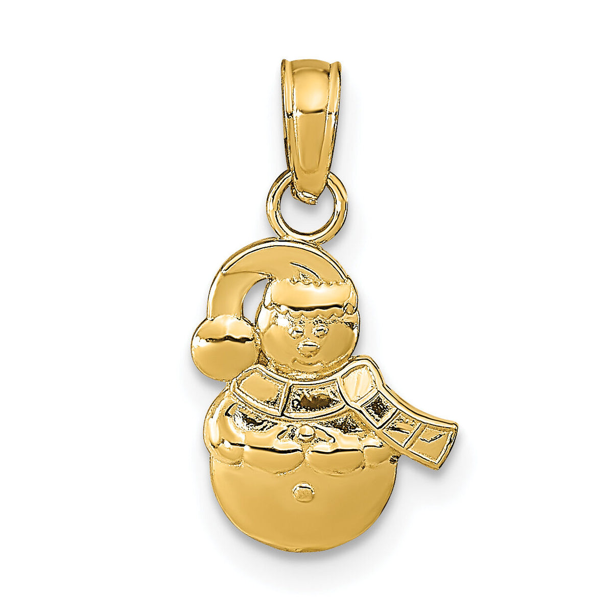 10k Snowman Pendant-10K9587