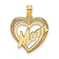 10K MOM Inside Heart Charm-10K9589