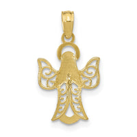 10K Angel W/Filigree Cut-Out Wings Charm-10K9592