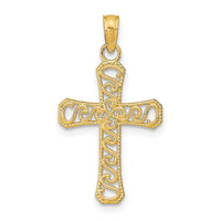 10k Fancy Cross Pendant-10K9593