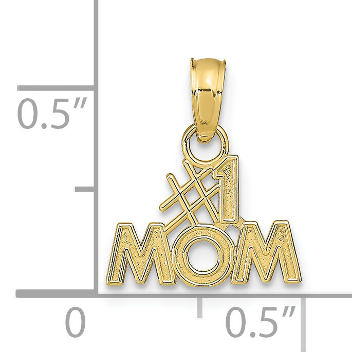 10K Polished #1 MOM Pendant-10K9595