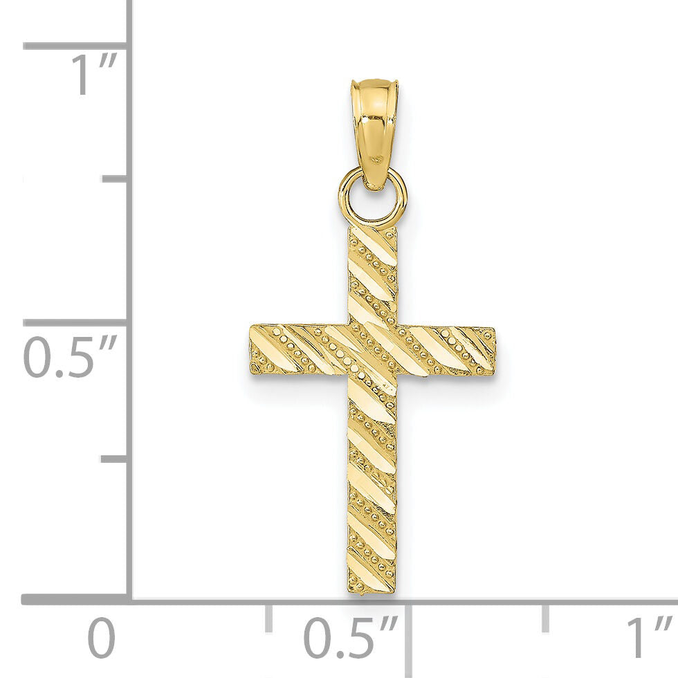 10k D/C Cross Pendant-10K9640