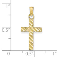10k D/C Cross Pendant-10K9640