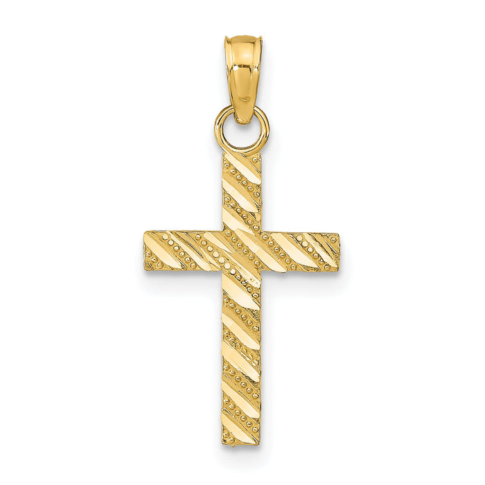 10k D/C Cross Pendant-10K9640