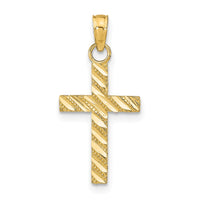 10k D/C Cross Pendant-10K9640