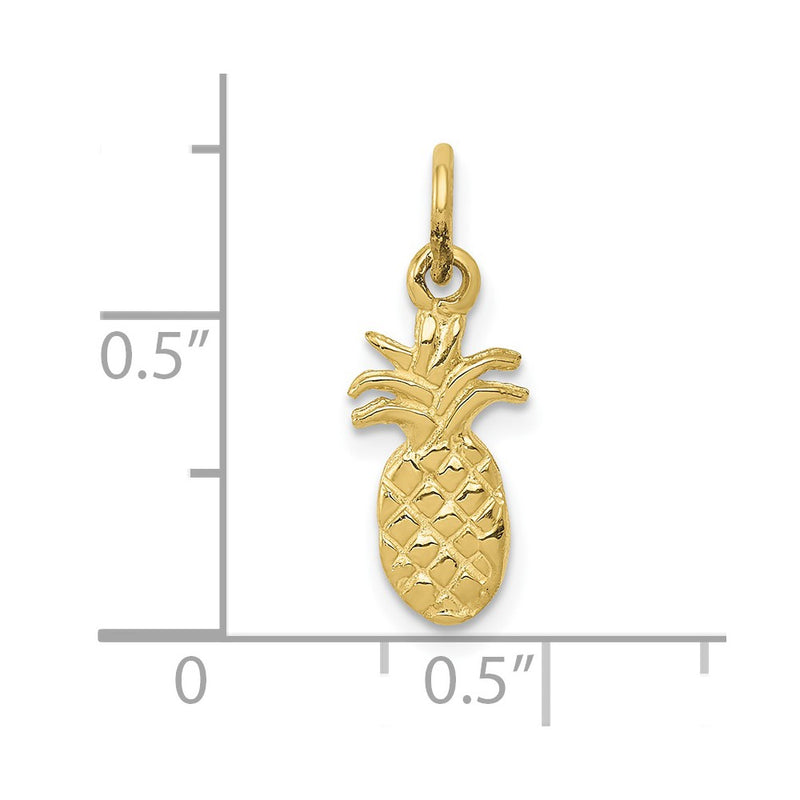 10k Polished Pineapple Charm-10K971