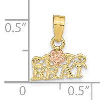 10K Rose and Yellow Gold BRAT Pendant-10K9776