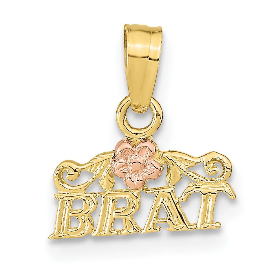 10K Rose and Yellow Gold BRAT Pendant-10K9776