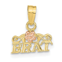 10K Rose and Yellow Gold BRAT Pendant-10K9776