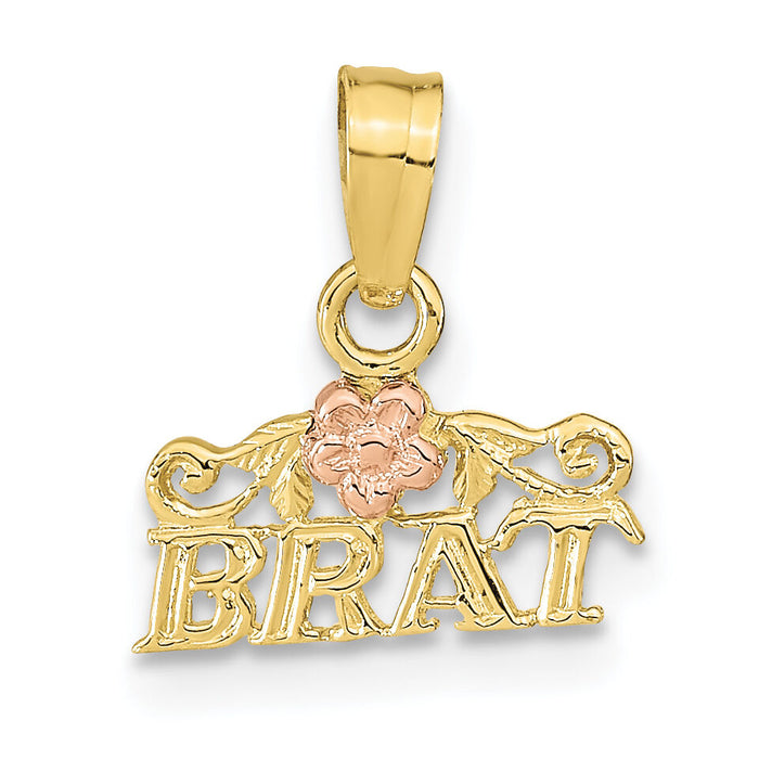 10K Rose and Yellow Gold BRAT Pendant-10K9776