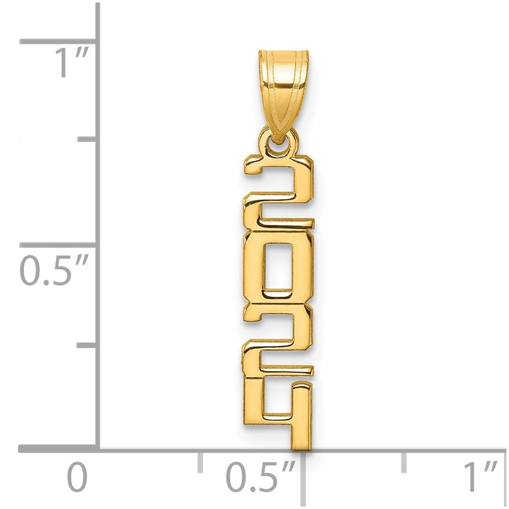 10k Polished 2024 Graduation Charm-10K9987