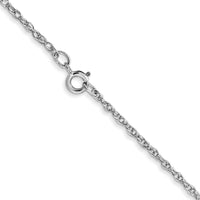 10K White Gold 1.15mm Carded Cable Rope Chain-10K9RW-18