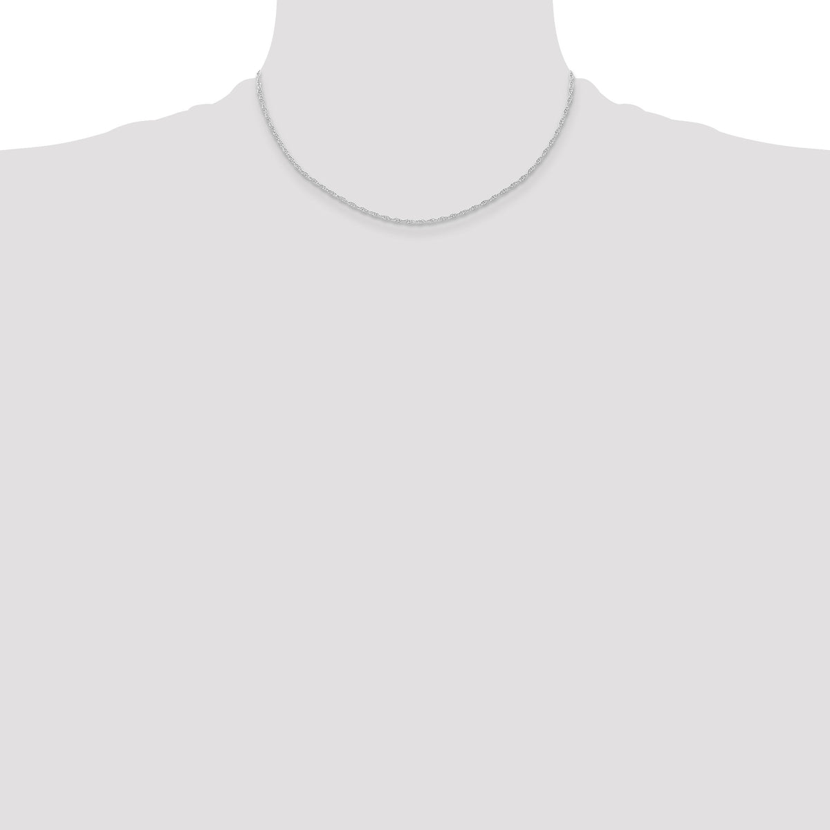 10K White Gold 1.15mm Carded Cable Rope Chain-10K9RW-16