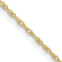 10k .8mm Lite-Baby Rope Chain-10KPE3-14
