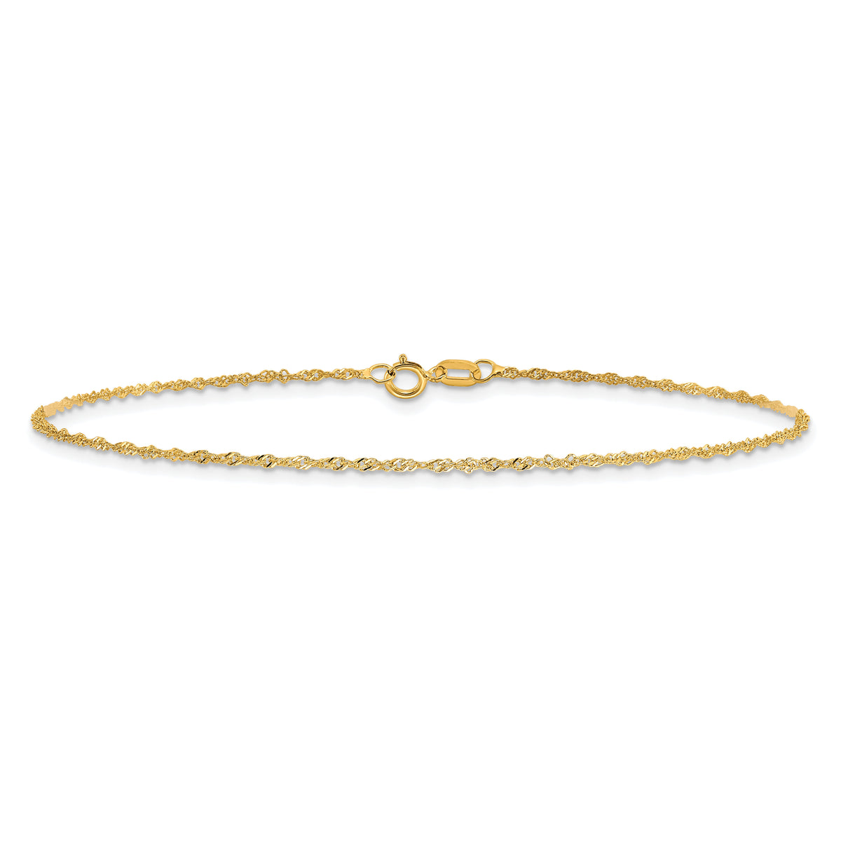10k 1.1mm Singapore Chain Anklet-10KPE9-10
