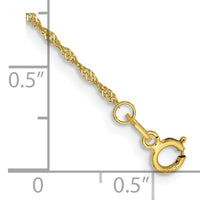 10k 1.1mm Singapore Chain Anklet-10KPE9-9