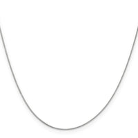 10k White Gold .5mm Box Chain-10KWB040-14