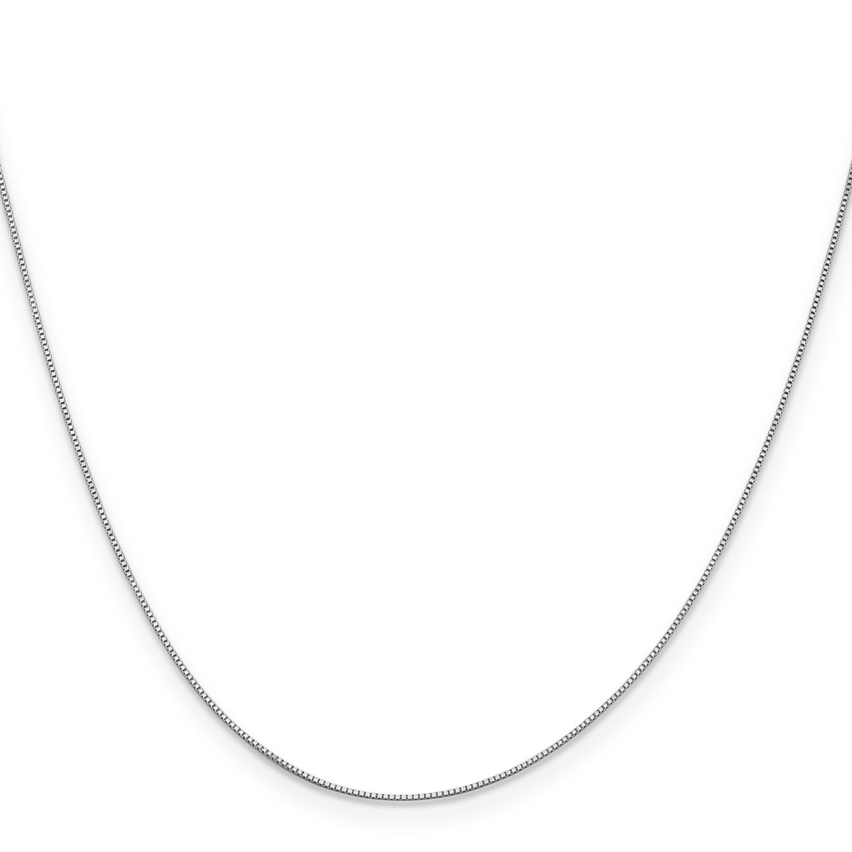 10k White Gold .5mm Box Chain-10KWB040-24