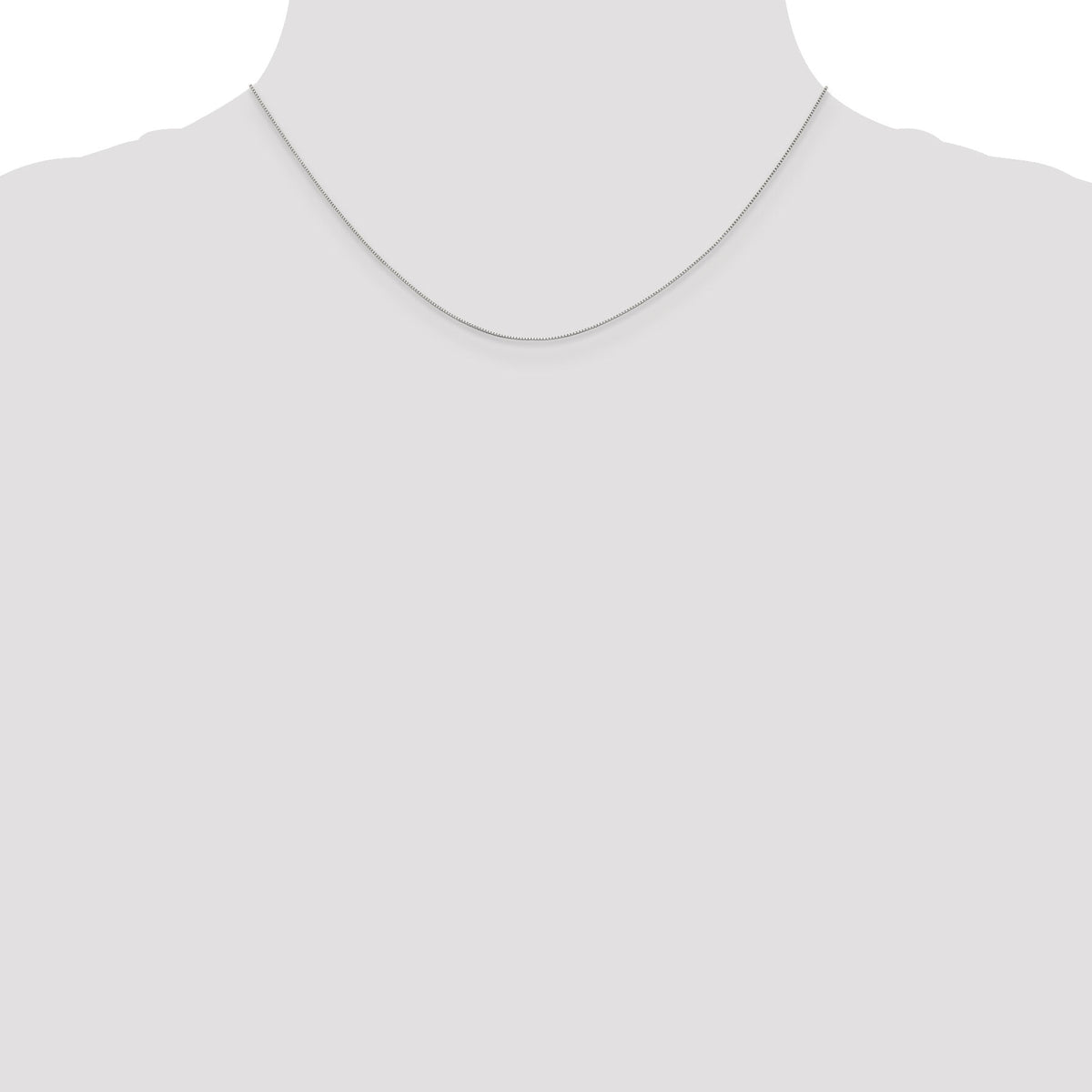 10k White Gold .5mm Box Chain-10KWB040-16