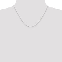 10k White Gold .5mm Box Chain-10KWB040-18