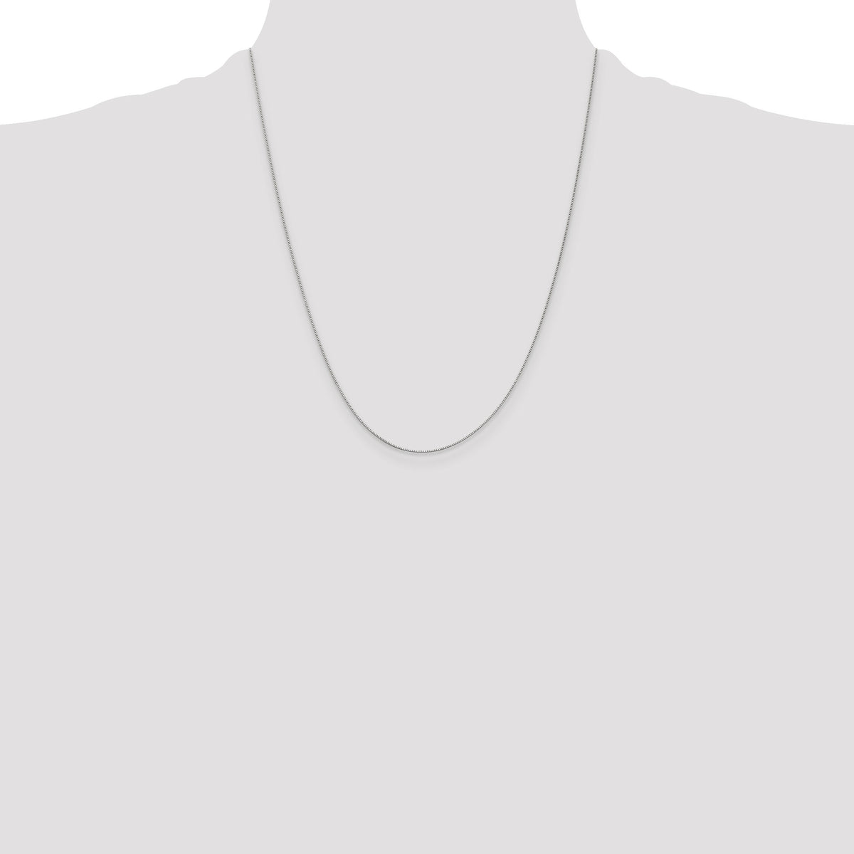 10k White Gold .5mm Box Chain-10KWB040-22