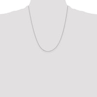 10k White Gold .5mm Box Chain-10KWB040-22