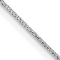 10k White Gold .5mm Box Chain-10KWB040-20