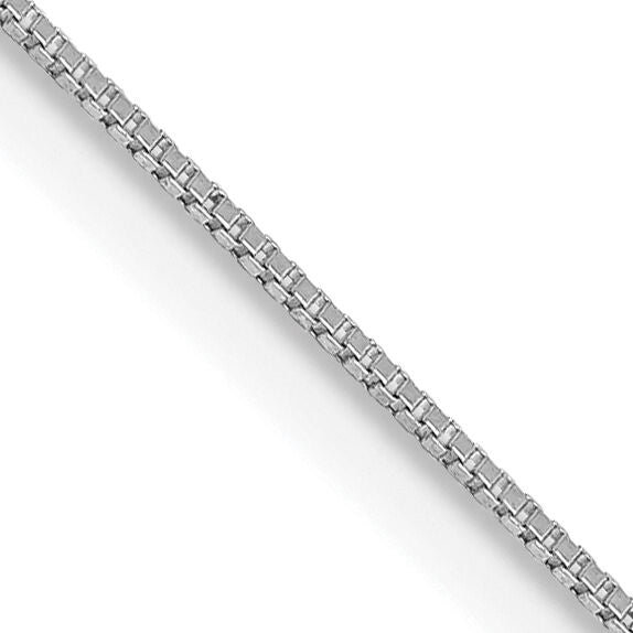 10k White Gold .5mm Box Chain-10KWB040-24
