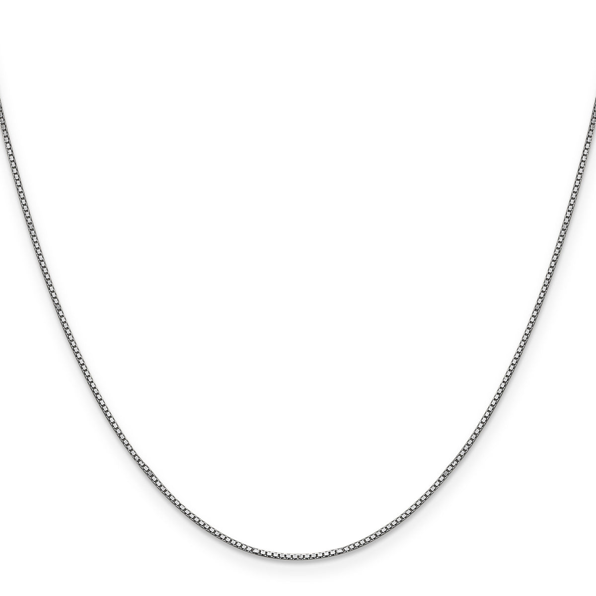 10k White Gold .9mm Box Chain-10KWB087-24