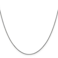 10k White Gold .9mm Box Chain-10KWB087-22