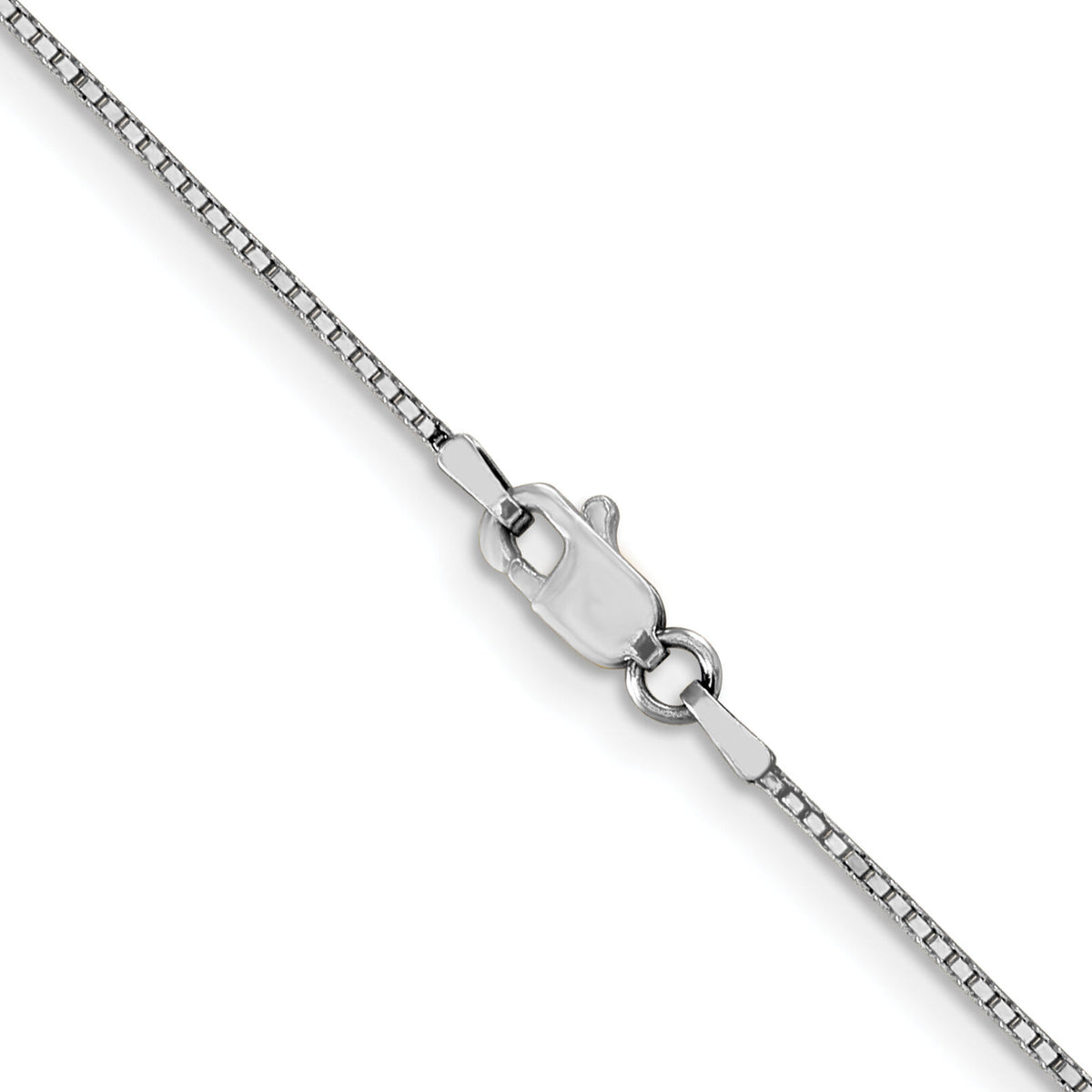 10k White Gold .9mm Box Chain-10KWB087-24