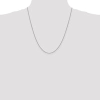 10k White Gold .9mm Box Chain-10KWB087-22
