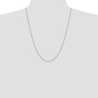 10k White Gold .9mm Box Chain-10KWB087-24