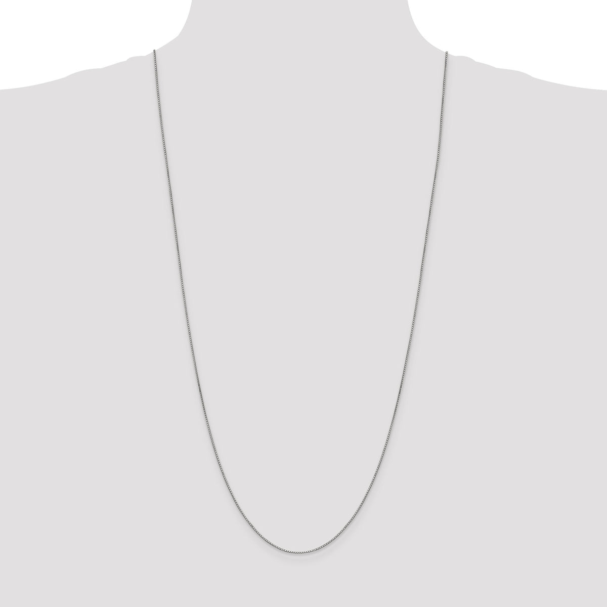 10k White Gold .9mm Box Chain-10KWB087-30