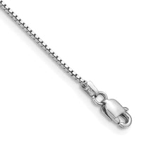 10k White Gold .95mm Box Chain Anklet-10KWB095-9