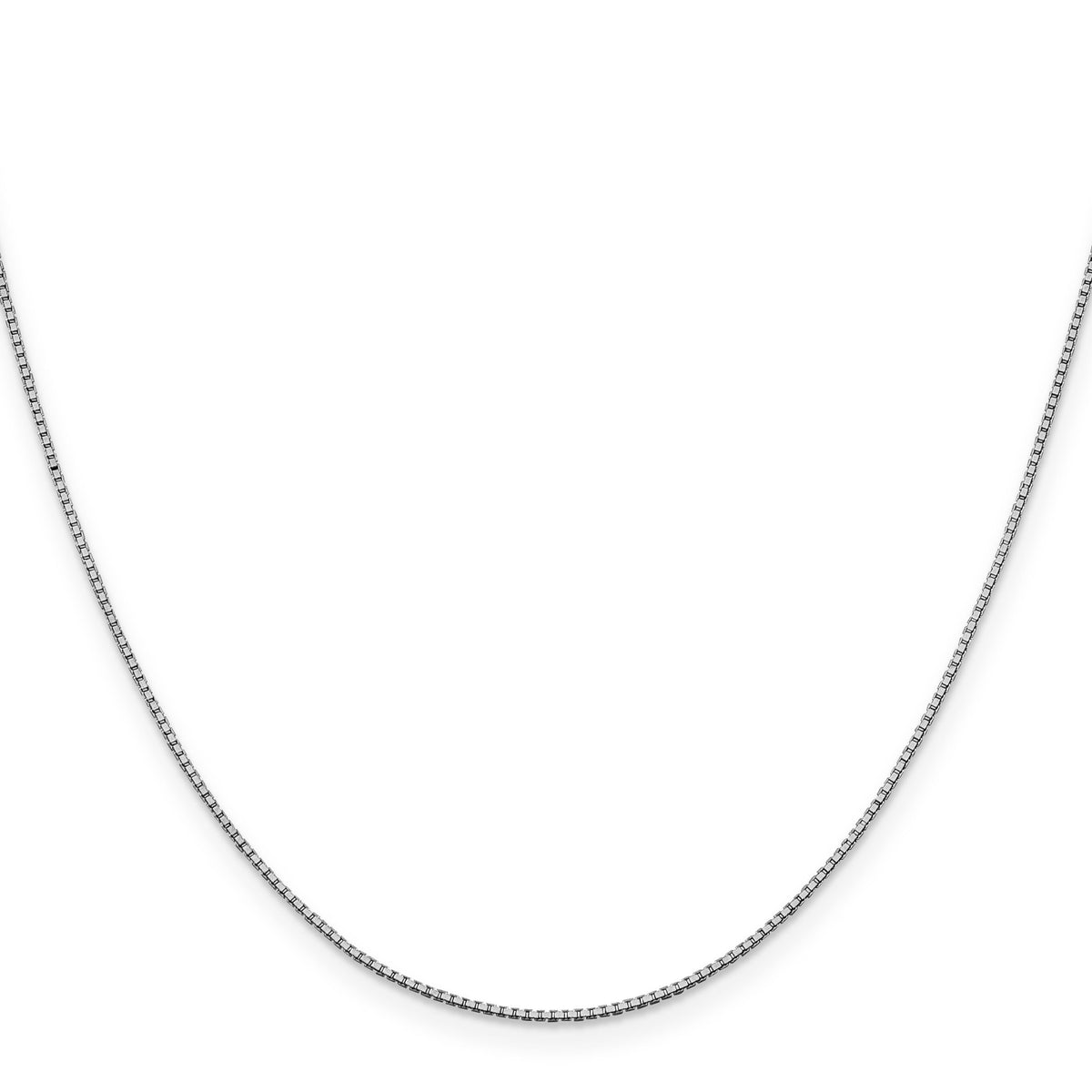 10k White Gold 1mm Box Chain-10KWB100-16