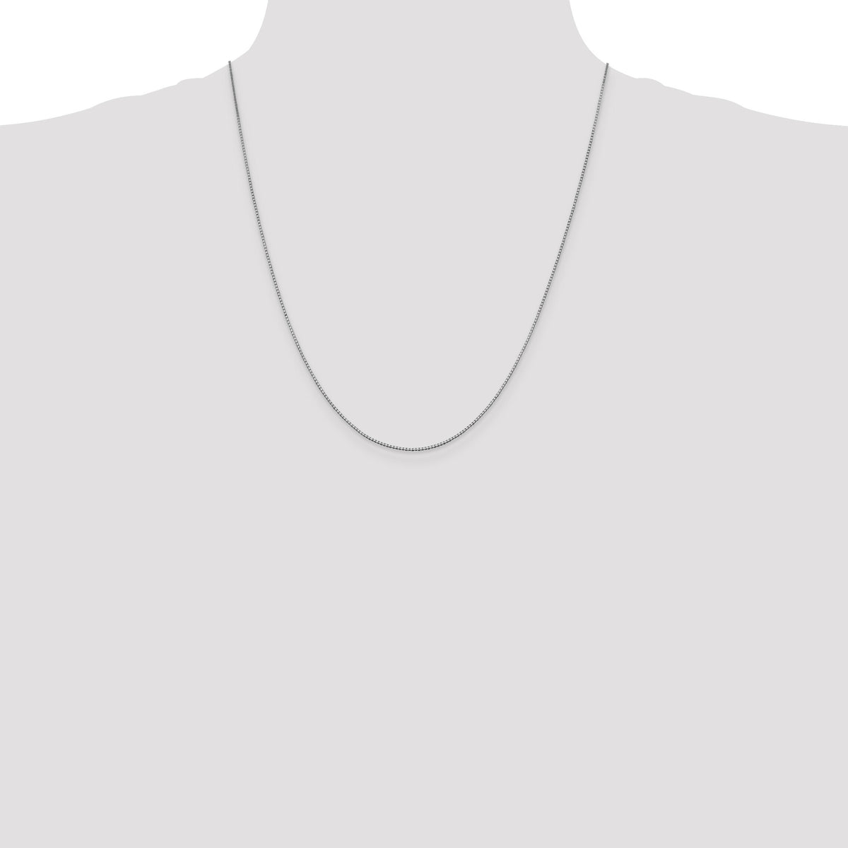 10k White Gold 1mm Box Chain-10KWB100-22