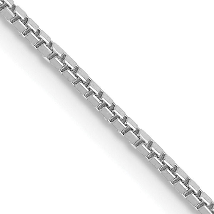 10k White Gold 1mm Box Chain-10KWB100-16