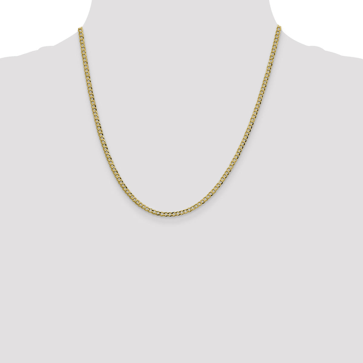 10K 3.1mm Lightweight Flat Cuban Chain-10LCB080-20