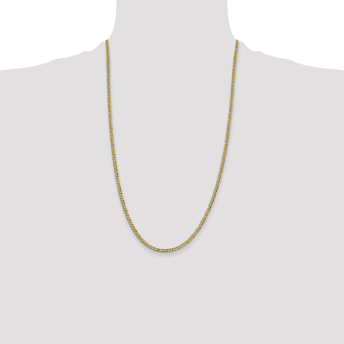 10K 3.1mm Lightweight Flat Cuban Chain-10LCB080-26