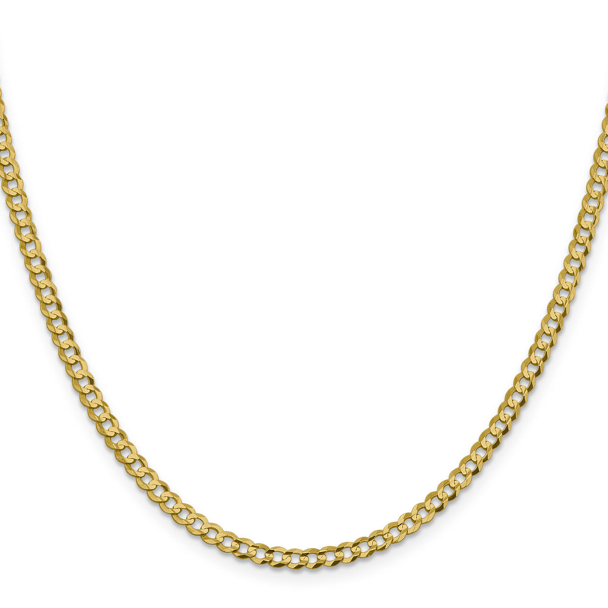 10K 3.7mm Lightweight Flat Cuban Chain-10LCB100-24